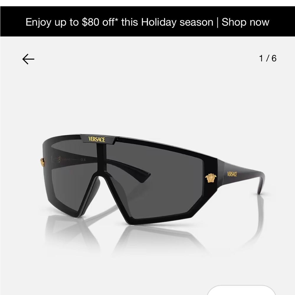Versace Black Sunglasses